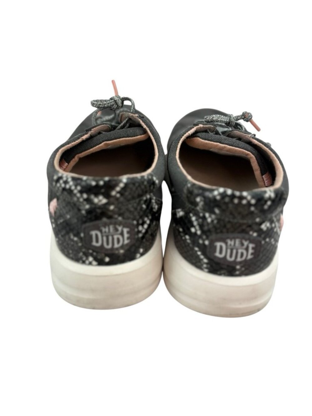 *Hey Dude Karina Womens Shoes Size 10 Jet Black  Casual Bungee Lace Fabric - Picture 8 of 14
